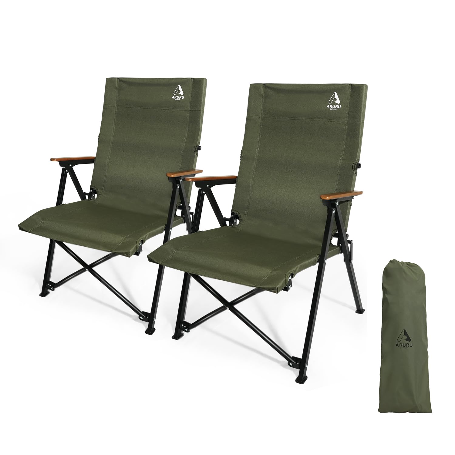 ARURU 2セット キャンプ用 キャンプチェア 折りたたみ アウトドア 600D生地 軽量 コンパクト収納 耐荷重100kg【カーキ】 Amazon.co.jp: ARURU 2セット キャンプ用 キャンプチェア 折りたたみ